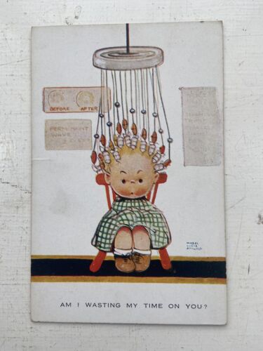 Vintage Mabel Lucie Attwell Postcard Unposted Unstamped Collectable Hair Styling