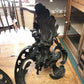 Pair 19th Century Style Rococo Type Bronze Chenet Firedogs Andiron Fireplace