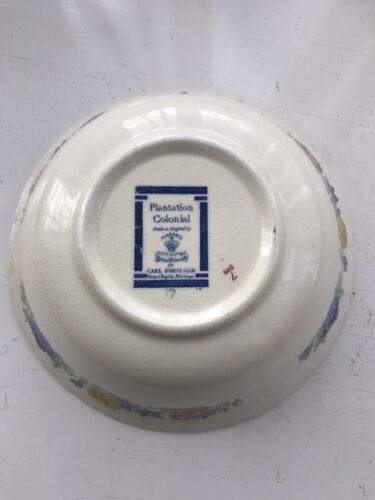 Antique Masons Regency Bowl Plantation Colonial for Carl Forslund Michigan