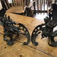 Pair 19th Century Style Rococo Type Bronze Chenet Firedogs Andiron Fireplace