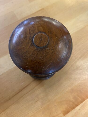 Antique Treen Letterbox Shaped Money Box Japanese Mount Fuji Collectable