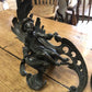 Pair 19th Century Style Rococo Type Bronze Chenet Firedogs Andiron Fireplace