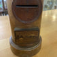 Antique Treen Letterbox Shaped Money Box Japanese Mount Fuji Collectable