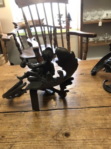 Pair 19th Century Style Rococo Type Bronze Chenet Firedogs Andiron Fireplace