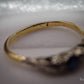 Beautiful 18 Carat Gold Sapphire and Diamond Ring Size O 1/2 Pre-Owned