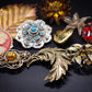 Collection of 10 Vintage Costume Jewellery Brooches Floral Leaf Feather 
