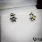 Fun Silver Penguin Earrings Brand New Unworn