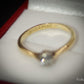 Stunning 18ct Gold Single Stone Diamond Set Ring Pre-Owned Size N