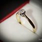 Stunning 18ct Gold Single Stone Diamond Set Ring Pre-Owned Size N