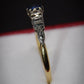 Beautiful 18 Carat Gold Sapphire and Diamond Ring Size O 1/2 Pre-Owned