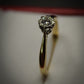 Stunning 18ct Gold Single Stone Diamond Set Ring Pre-Owned Size N
