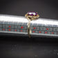 Pretty 9 Carat Gold Amethyst Dress Ring Size S 1/2 Pre-Owned Great Gift Idea