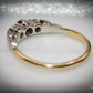 Beautiful 18 Carat Gold Sapphire and Diamond Ring Size O 1/2 Pre-Owned