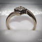 Beautiful Diamond 9 Carat White Gold Crossover Ring Size M1/2 Pre-Owned