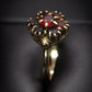 Beautiful 9ct Gold and Garnet Cluster Ring Size M 1/2 Pre-Owned Jewellery