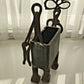 Didier Voirol Bull Sculpture Metal Ornament 30cm High Collectable