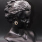 Attractive 9 Carat Gold And Onyx Earrings For Pierced Ears Jewellery