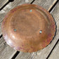 Beautiful Antique Copper Bowl Dish Plate Asian Floral and Leaf Decoration 