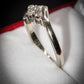 Beautiful Diamond 9 Carat White Gold Crossover Ring Size M1/2 Pre-Owned