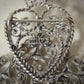 Wedding Jewellery Brooch Heart Shape Sylvsmidja of Voss Norway Silver Crowned 