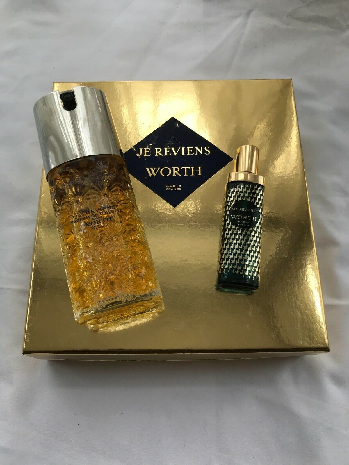 Vintage Pre-Owned Je Reviens Worth Gift Box 60ml Perfume + 8ml Handbag Parfum