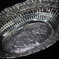 Antique German 800 Silver Pierced Dish with embossed Cherubs and Dogs