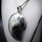 Stunning 925 Sterling Silver Mounted Shell Pendant and Chain Great Gift