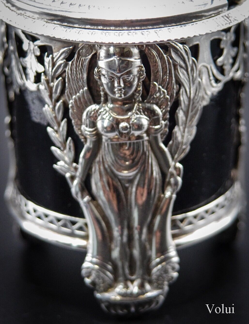 Stunning Denis Garreau Antique .950 Silver French Mustard Pot