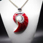 Stunning Statement Piece 925 Sterling Silver Mounted Shell Pendant and Necklace