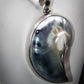 Stunning 925 Sterling Silver Mounted Shell Pendant and Chain Great Gift