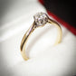 Stunning 18ct Gold Single Stone Diamond Set Ring Pre-Owned Size N