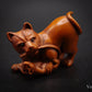 Japanese Netsuke Signed Cat and Mouse Boxwood