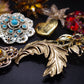 Collection of 10 Vintage Costume Jewellery Brooches Floral Leaf Feather 