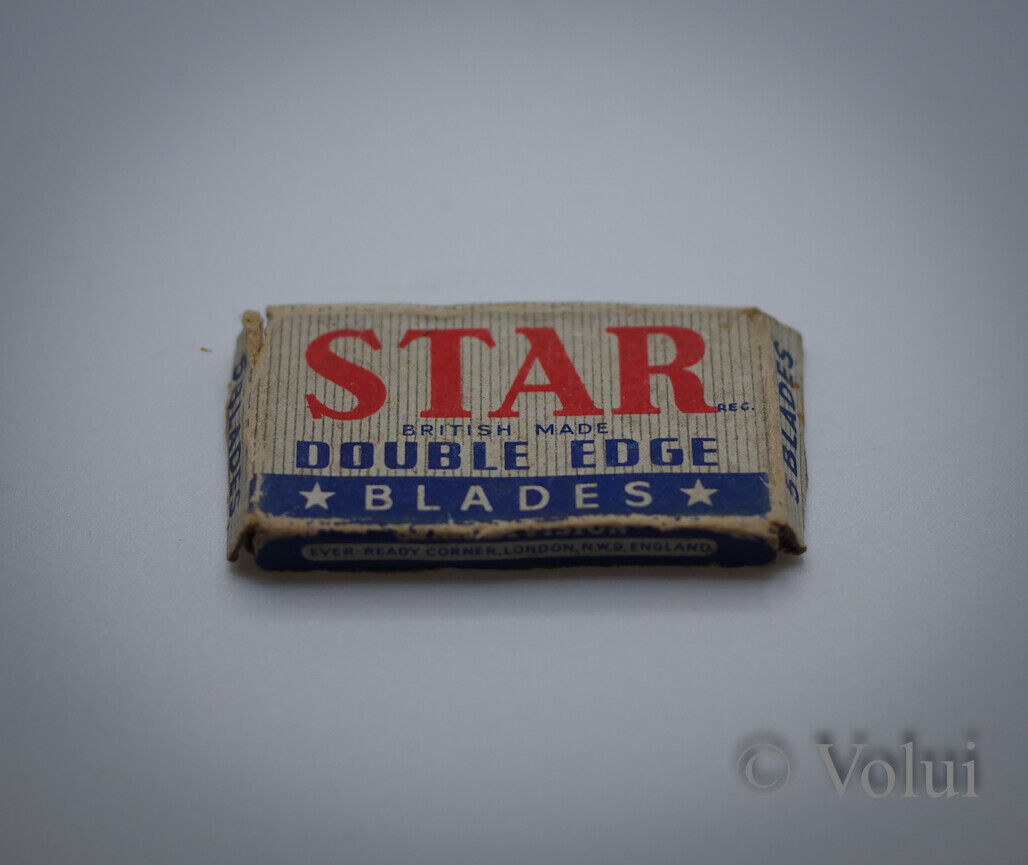 Vintage Unopened Pack Star Double Edges Blades Advertising Collectable