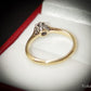 Stunning 18ct Gold Single Stone Diamond Set Ring Pre-Owned Size N