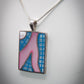 Unusual and Eyecatching 925 Sterling Silver Mounted Pendant and Chain Great Gift