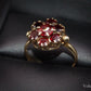 Beautiful 9ct Gold and Garnet Cluster Ring Size M 1/2 Pre-Owned Jewellery