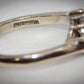 Beautiful Diamond 9 Carat White Gold Crossover Ring Size M1/2 Pre-Owned