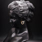 Attractive 9 Carat Gold And Onyx Earrings For Pierced Ears Jewellery