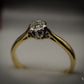 Stunning 18ct Gold Single Stone Diamond Set Ring Pre-Owned Size N