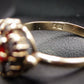 Beautiful 9ct Gold and Garnet Cluster Ring Size M 1/2 Pre-Owned Jewellery